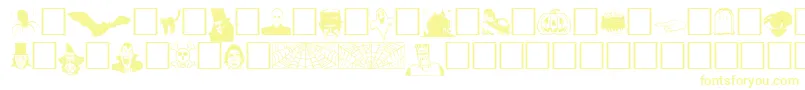 Fonte DracRegular – fontes amarelas em um fundo branco