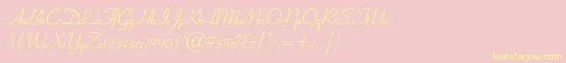 fuente GeElegantscript – Fuentes Amarillas Sobre Fondo Rosa