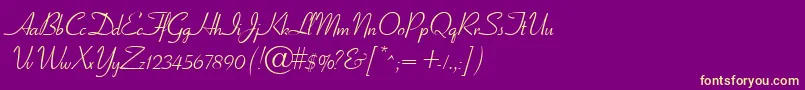 fuente GeElegantscript – Fuentes Amarillas Sobre Fondo Morado