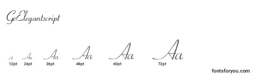 GeElegantscript Font Sizes