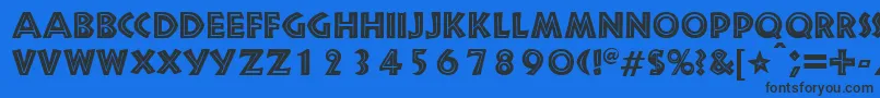 SnakeriverRegularDb Font – Black Fonts on Blue Background