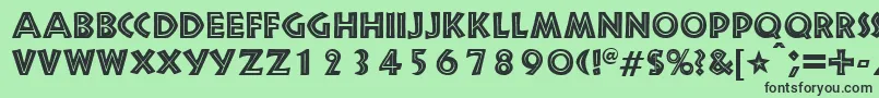 Шрифт SnakeriverRegularDb – чёрные шрифты на зелёном фоне