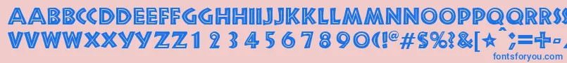 SnakeriverRegularDb-fontti – siniset fontit vaaleanpunaisella taustalla