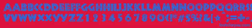 More about SnakeriverRegularDb Font SnakeriverRegularDb Font – Blue Fonts on Red Background