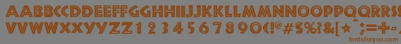 SnakeriverRegularDb Font – Brown Fonts on Gray Background