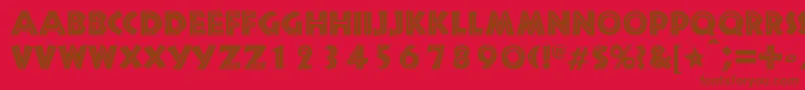 Czcionka SnakeriverRegularDb – brązowe czcionki na czerwonym tle