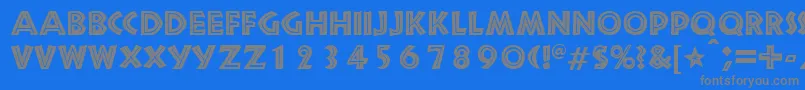 SnakeriverRegularDb-Schriftart – Graue Schriften auf blauem Hintergrund