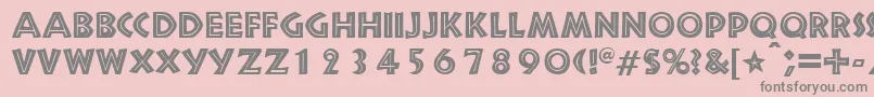 SnakeriverRegularDb-Schriftart – Graue Schriften auf rosa Hintergrund