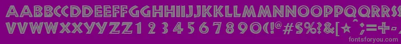 Шрифт SnakeriverRegularDb – серые шрифты на фиолетовом фоне