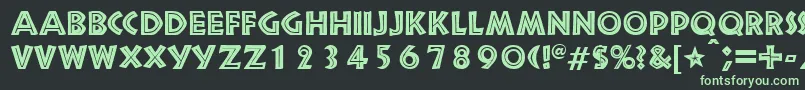 SnakeriverRegularDb-fontti – vihreät fontit mustalla taustalla