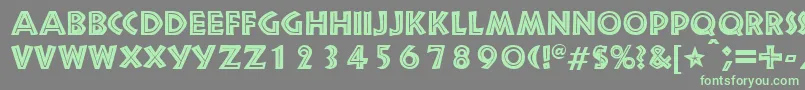 Шрифт SnakeriverRegularDb – зелёные шрифты на сером фоне