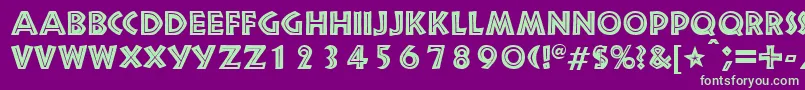 SnakeriverRegularDb Font – Green Fonts on Purple Background