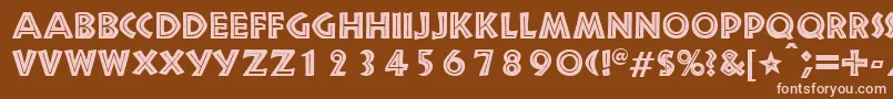 Шрифт SnakeriverRegularDb – розовые шрифты на коричневом фоне