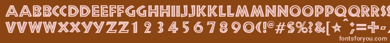 SnakeriverRegularDb Font – Pink Fonts on Brown Background