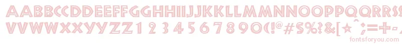 SnakeriverRegularDb-fontti – vaaleanpunaiset fontit valkoisella taustalla