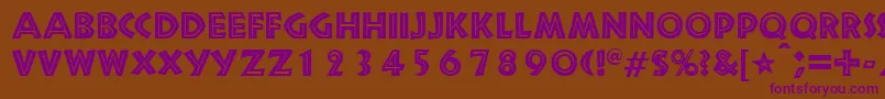 SnakeriverRegularDb Font – Purple Fonts on Brown Background