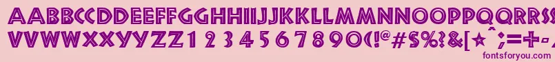 Шрифт SnakeriverRegularDb – фиолетовые шрифты на розовом фоне
