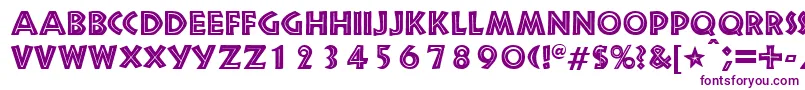 SnakeriverRegularDb-Schriftart – Violette Schriften auf weißem Hintergrund