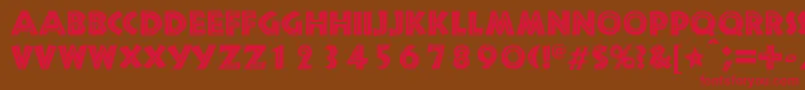 Шрифт SnakeriverRegularDb – красные шрифты на коричневом фоне