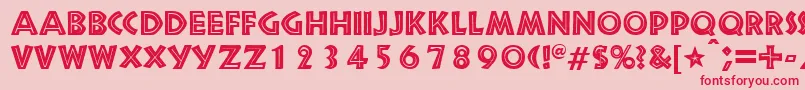 SnakeriverRegularDb-fontti – punaiset fontit vaaleanpunaisella taustalla