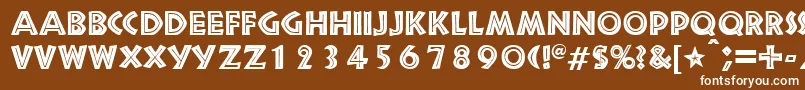 SnakeriverRegularDb Font – White Fonts on Brown Background