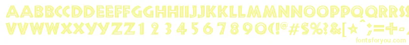 Шрифт SnakeriverRegularDb – жёлтые шрифты