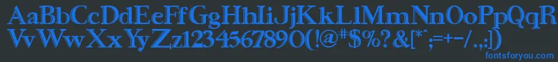 Urse Font – Blue Fonts on Black Background