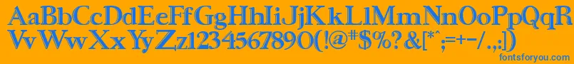 Urse Font – Blue Fonts on Orange Background