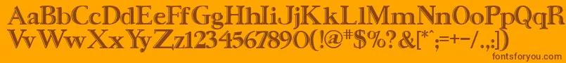 Urse Font – Brown Fonts on Orange Background