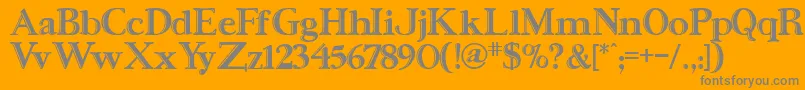 フォントUrse – オレンジの背景に灰色の文字