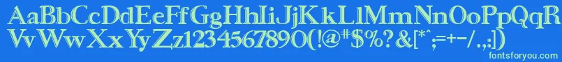Urse Font – Green Fonts on Blue Background