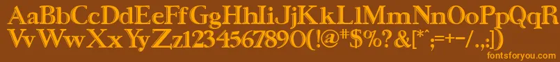 Urse Font – Orange Fonts on Brown Background