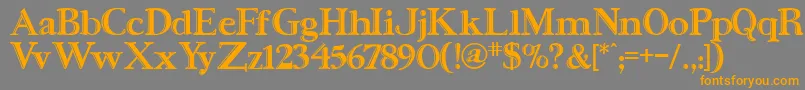 Urse Font – Orange Fonts on Gray Background