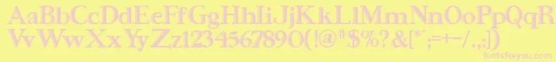 Urse Font – Pink Fonts on Yellow Background