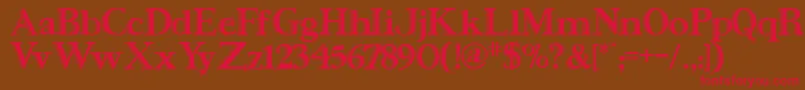 Urse Font – Red Fonts on Brown Background
