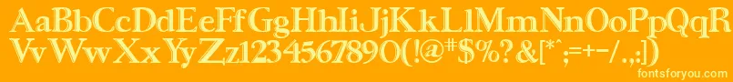 Urse Font – Yellow Fonts on Orange Background