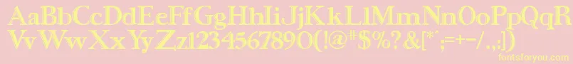 Urse Font – Yellow Fonts on Pink Background