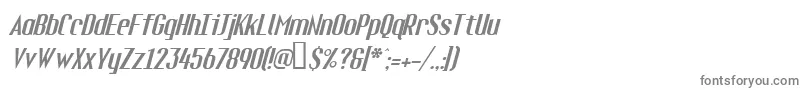 フォントFueli – 白い背景に灰色の文字