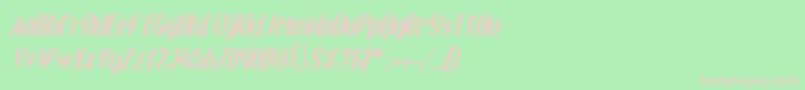 Fueli Font – Pink Fonts on Green Background