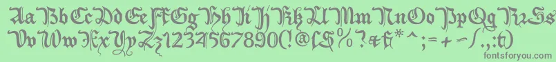 フォントXiberon – 緑の背景に灰色の文字