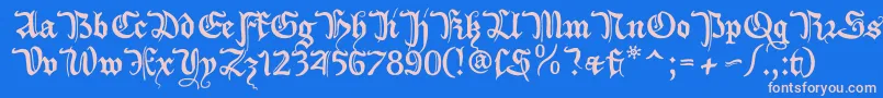 フォントXiberon – ピンクの文字、青い背景