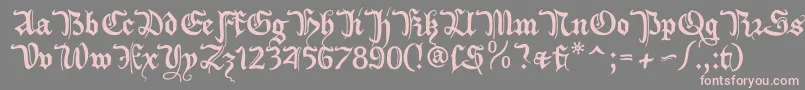 フォントXiberon – 灰色の背景にピンクのフォント