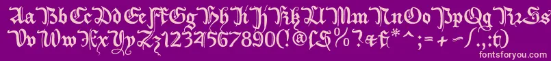 フォントXiberon – 紫の背景にピンクのフォント