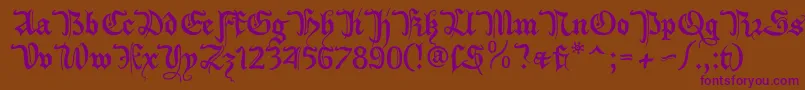 Xiberon Font – Purple Fonts on Brown Background