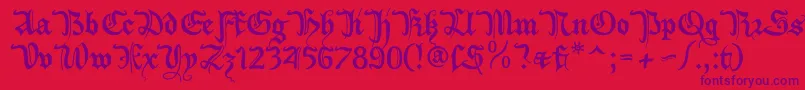 Xiberon Font – Purple Fonts on Red Background