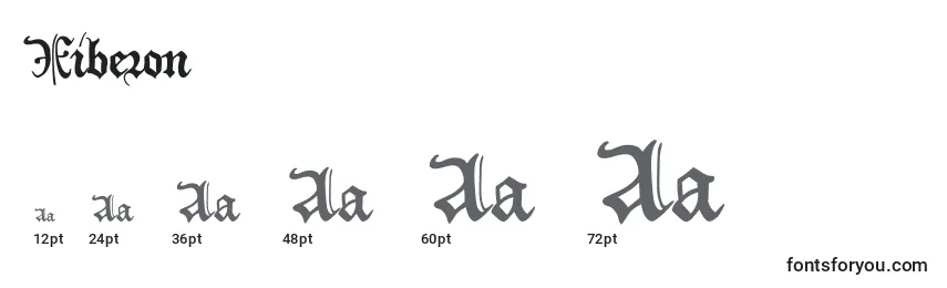 Größen der Schriftart Xiberon