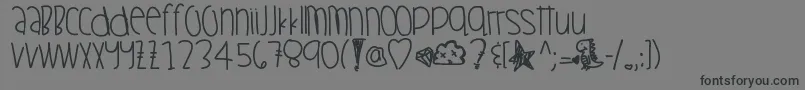 Ohstormy-fontti – mustat fontit harmaalla taustalla