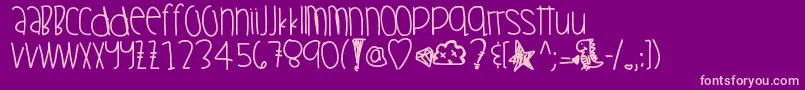 フォントOhstormy – 紫の背景にピンクのフォント