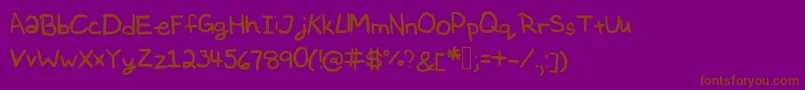 Шрифт Nataliesfont – коричневые шрифты на фиолетовом фоне