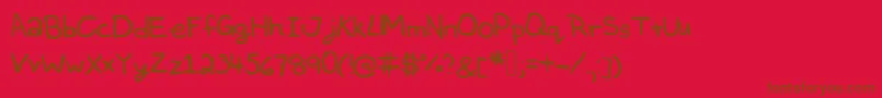 フォントNataliesfont – 赤い背景に茶色の文字